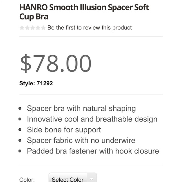 NEW • Hanro • Smooth Illusion Nude Bra Natural - Picture 6 of 12